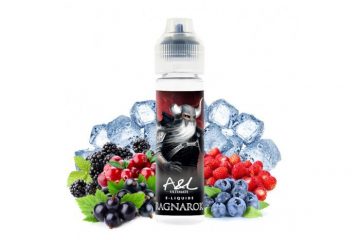 e liquide fruit rouge frais menthole avec de la mure fraise myrtille cerise cassis